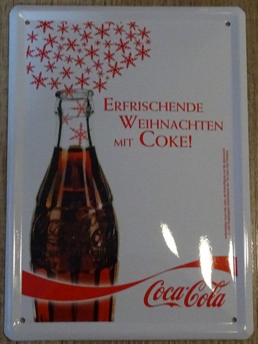 Coca cola blechschild - cola,