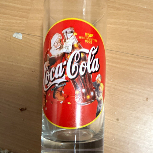 Coca cola trinkglas mit logo - coca-cola,