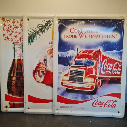 Coca cola blechschild - 3x, coca-cola